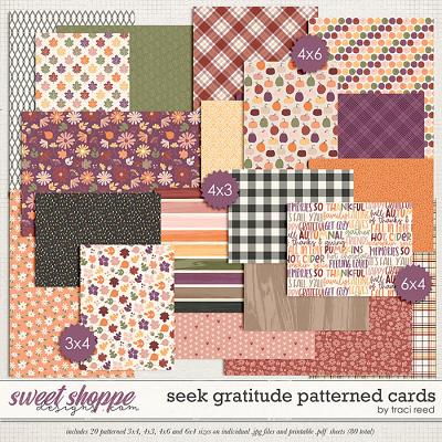 Seek Gratitude Patterned Cards by Traci Reed