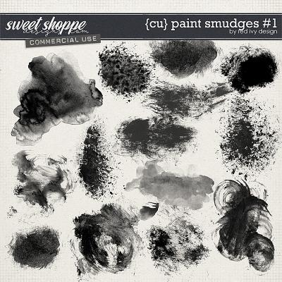 CU Paint Smudges #1 by Red Ivy Design