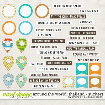 Around the world: Thailand - Stickers by Amanda Yi & WendyP Designs