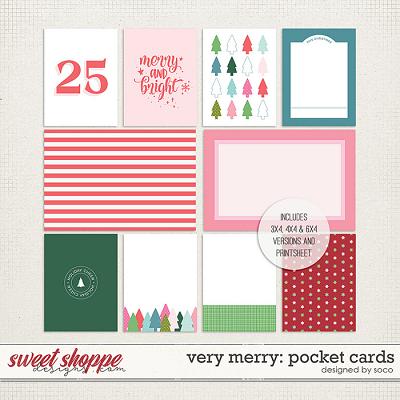 Very Merry: Pocket Cards | Designed by Soco