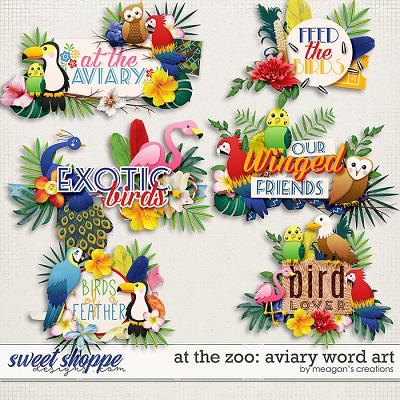 At the Zoo: Aviary Word Art by Meagan's Creations