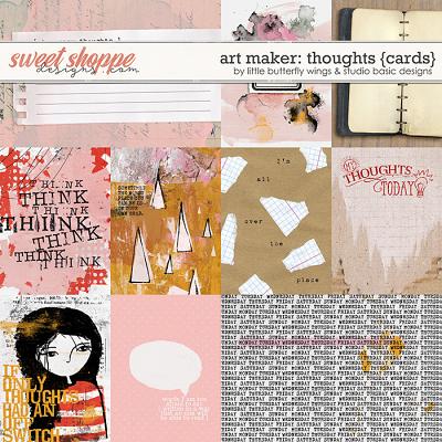 Art Maker: Thoughts {Cards} by Little Butterfly Wings & Studio Basic