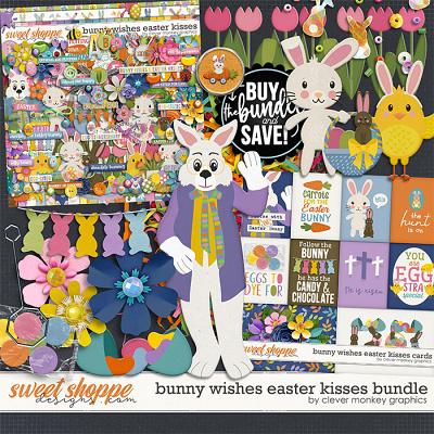 Bunny Wishes Easter Kisses Bundle by Clever Monkey Graphics