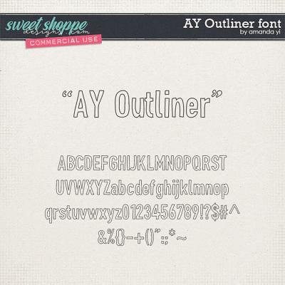 CU AY Outliner font by Amanda Yi