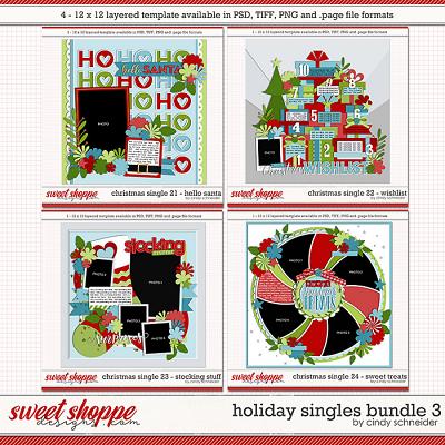 Cindy's Layered Templates - Holiday Singles Bundle 3 by Cindy Schneider
