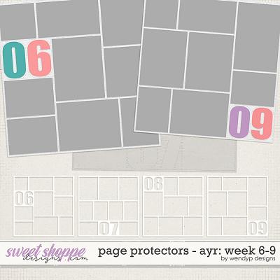 all year round - page protectors: week 6 to 9 by WendyP Designs