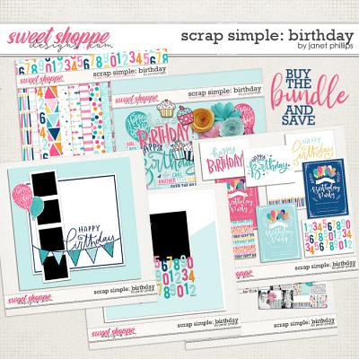 Scrap Simple: Birthday BUNDLE by Janet Phillips