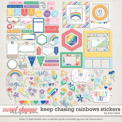 Keep Chasing Rainbows Stickers by Traci Reed