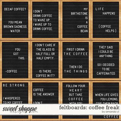 Feltboards: coffee freak by Amanda Yi