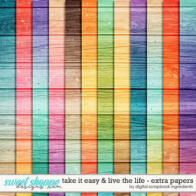 Take It Easy & Live The Life | Extra Papers by Digital Scrapbook Ingredients