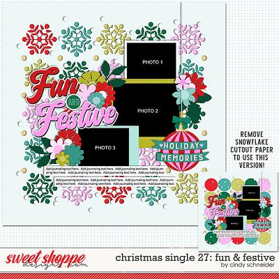 Cindy's Layered Templates - Christmas Single 27: Fun & Festive by Cindy Schneider