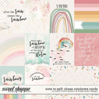 Note To Self: Chase Rainbows Cards by Kristin Cronin-Barrow & Studio Basic