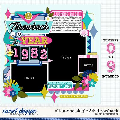 Cindy's Layered Templates - All in One Single 34: Throwback by Cindy Schneider