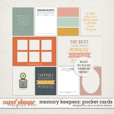 Memory Keepers: Pocket Cards | Designed by Soco and Dunia Designs