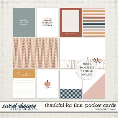 Thankful For This: Pocket Cards | Designed by Soco Thankful For This: Pocket Cards | Designed by Soco