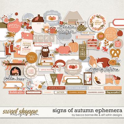 Signs of Autumn Ephemera by Becca Bonneville & Elif Sahin Designs