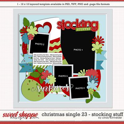 Cindy's Layered Templates - Christmas Single 23: Stocking Stuff by Cindy Schneider