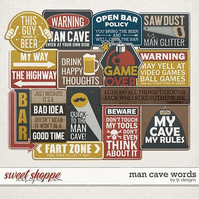 Man Cave Words by LJS Designs 