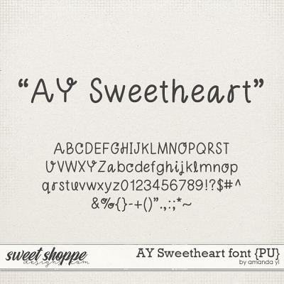 AY Sweetheart font {PU} by Amanda Yi
