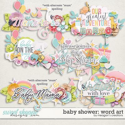 Baby Shower: Word Art by Meagan's Creations