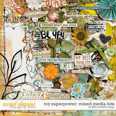 My superpower mixed media bits by Little Butterfly Wings