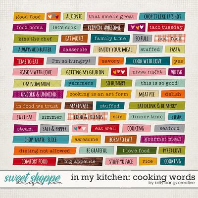 In My Kitchen: Cooking Word Strips by Kelly Bangs Creative