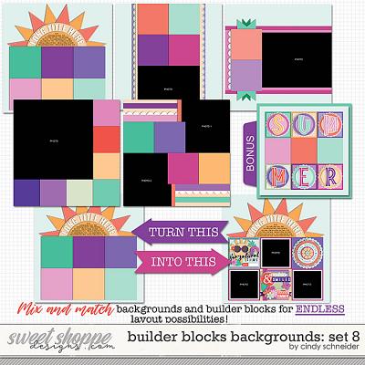 Cindy's Layered Templates - Builder Block Backgrounds: Set 8 by Cindy Schneider