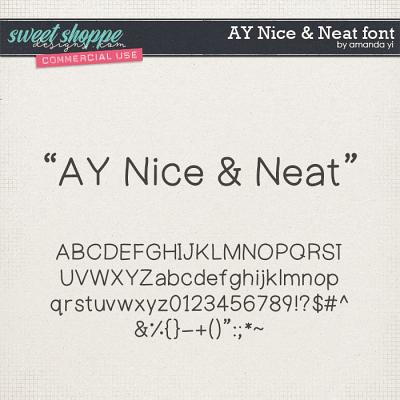 CU AY Nice and Neat font by Amanda Yi