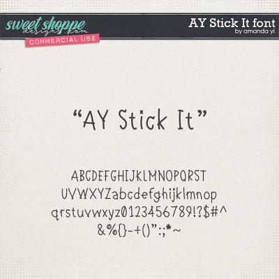CU AY Stick It font by Amanda Yi