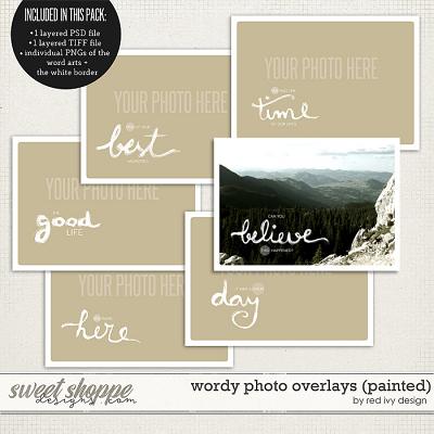 Wordy Photo Overlays (Painted) by Red Ivy Design