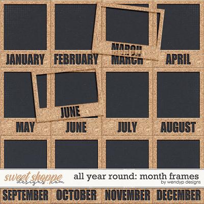 All year round: Month frames by WendyP Designs