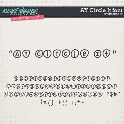CU AY Circle It font by Amanda Yi