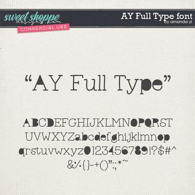 CU AY Full Type font by Amanda Yi