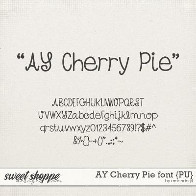 AY Cherry Pie font {PU} by Amanda Yi