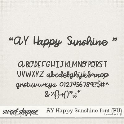 AY Happy Sunshine font {PU} by Amanda Yi