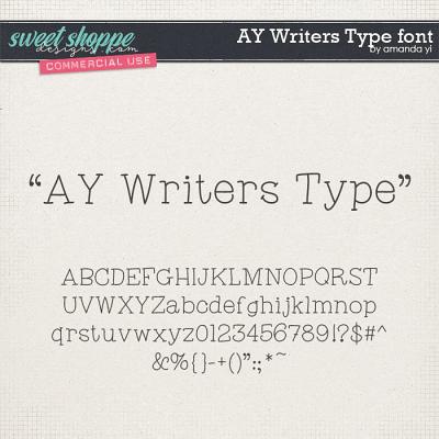 CU AY Writers Type font by Amanda Yi