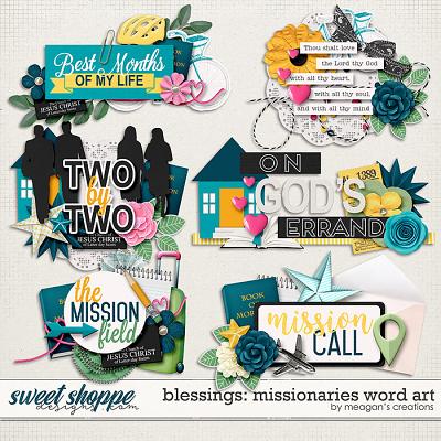 Blessings: Missionaries Word Art by Meagan's Creations