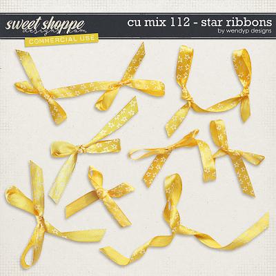 CU Mix 112 - Yellow star ribbons by WendyP Designs