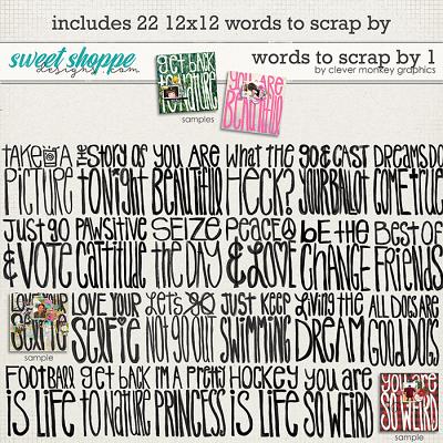 Words to Scrap By 1 by Clever Monkey Graphics