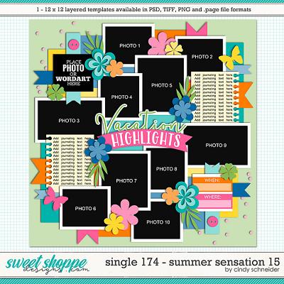 Cindy's Layered Templates - Single 174: Summer Sensation 15 by Cindy Schneider