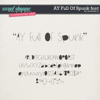 CU AY Full Of Spunk font by Amanda Yi