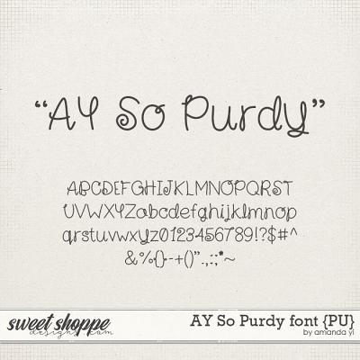 AY So Purdy font {PU} by Amanda Yi