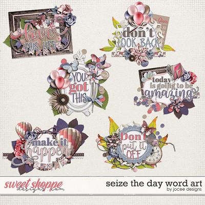 Seize the Day Word Art by JoCee Designs