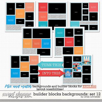 Cindy's Layered Templates - Builder Block Backgrounds: Set 12 by Cindy Schneider