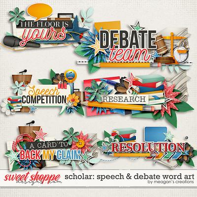 Scholar: Speech and Debate Word Art by Meagan's Creations