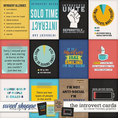 The Introvert Cards by Clever Monkey Graphics 