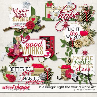 Blessings: Light the World Word Art by Meagan's Creations