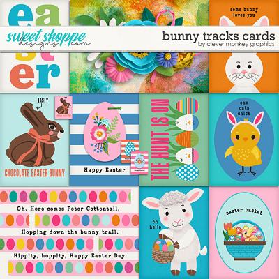 Bunny Tracks Cards by Clever Monkey Graphics 
