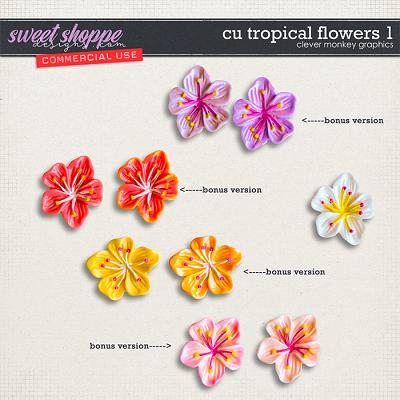 CU Tropical Flowers 1 by Clever Monkey Graphics 