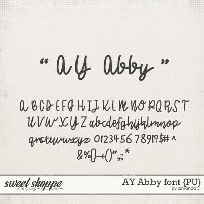 AY Abby font {PU} by Amanda Yi